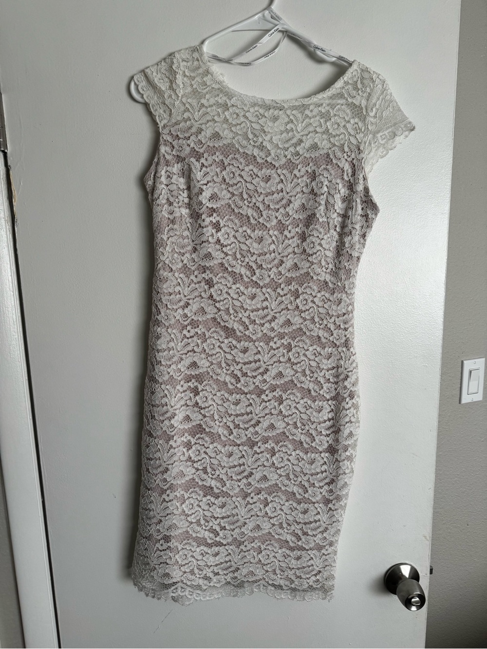 Calvin Klein White Lace Midi Dress